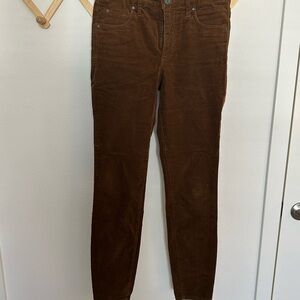 Kut from the Kloth Brown Cropped Corduroy Pants